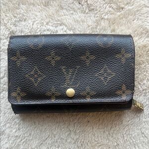 Louis Vuitton Monogram Wallet Porte Monnaie- Brown